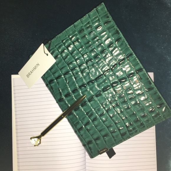 Brahmin Other - Brahmin Cover, Pen, Planner In Emerald